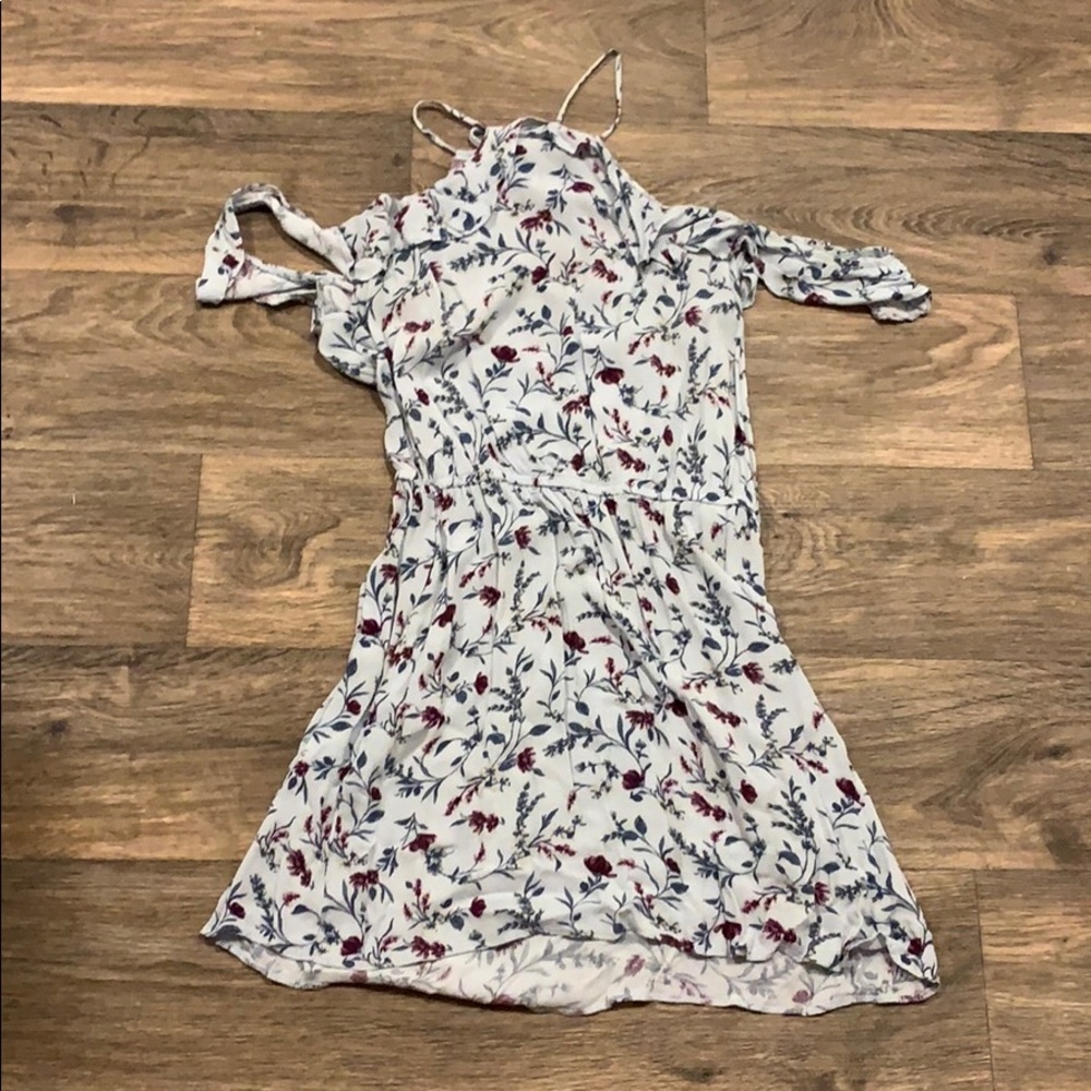 Keyhole back off the shoulder dress